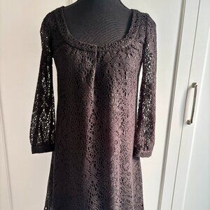 CHRISTOPHER DEANE Black Cocktail/Party Mini Lace Dress | Size: 0
